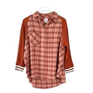 Urban Outfitters x BDG Keanu Varsity Flannel Shirt Size Medium